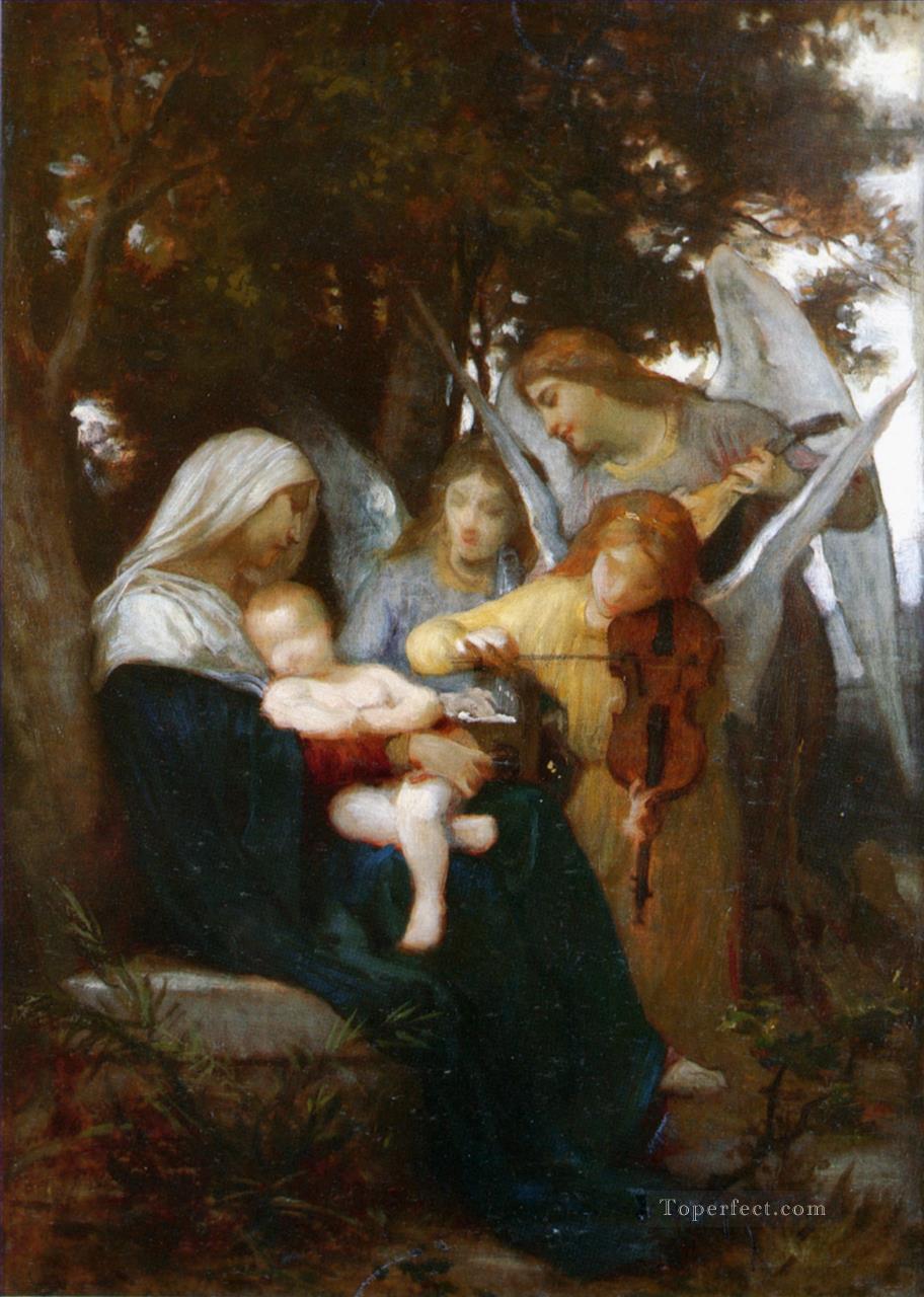 Estudio para Vierge aux anges Realismo William Adolphe Bouguereau Pintura al óleo